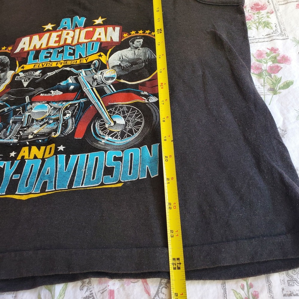 Harley Davidson Elvis Presley American Legend Vintage M Graphic Tank Top 1987 - Picture 7 of 7